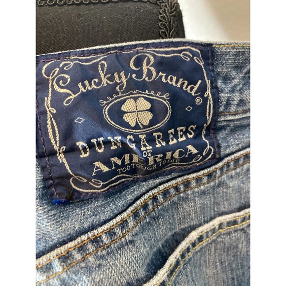 LUCKY BRAND-Dungarees Jeans-Mens -Bootcut-Size 36/Short - Picture 3 of 3